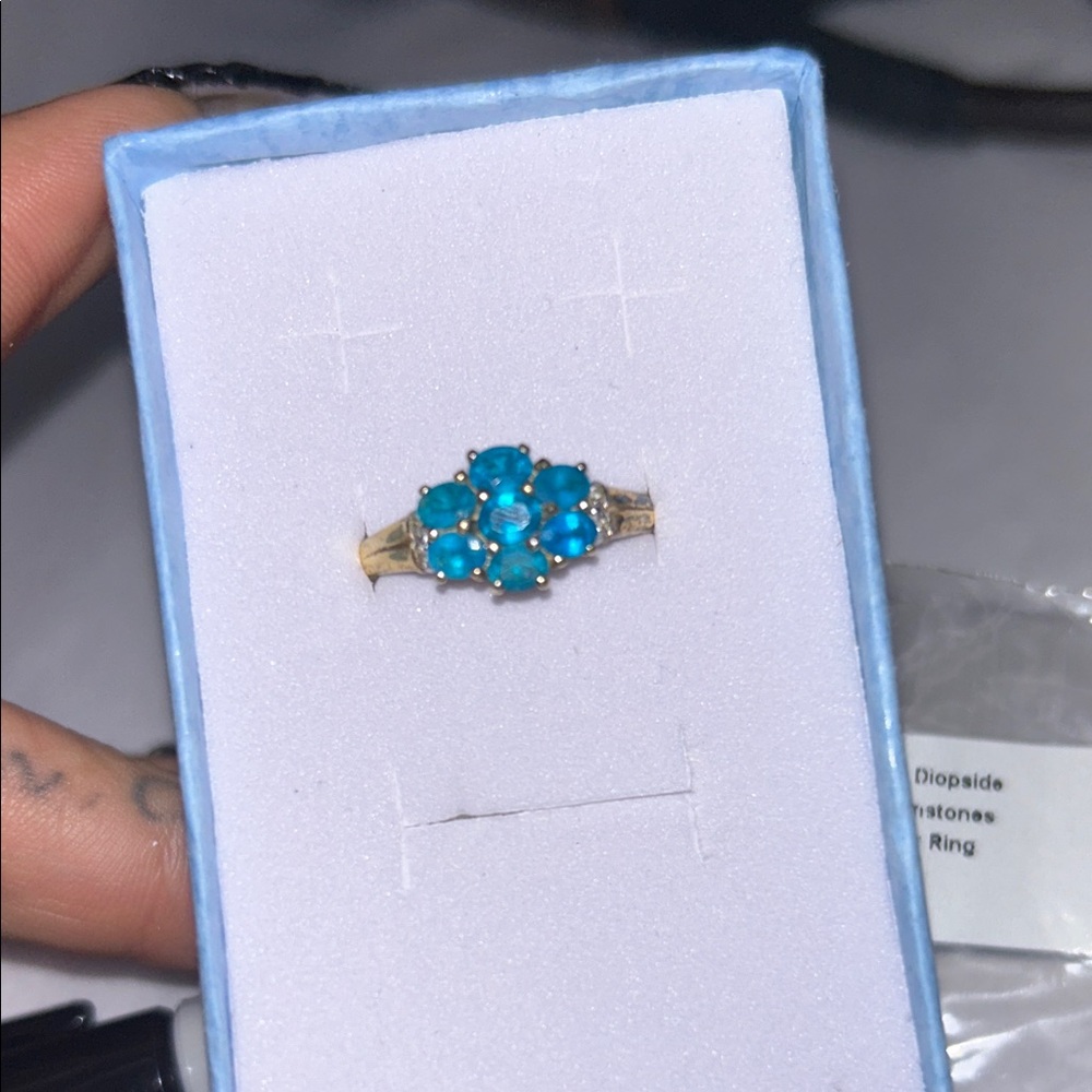 Russian  vintage like Multi Gemstone ring size 9